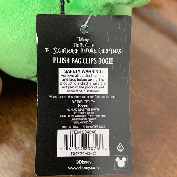 Disney The Nighmare Before Christmas Oogie Plush Clip On Tim Burton Disney New - Picture 4 of 6